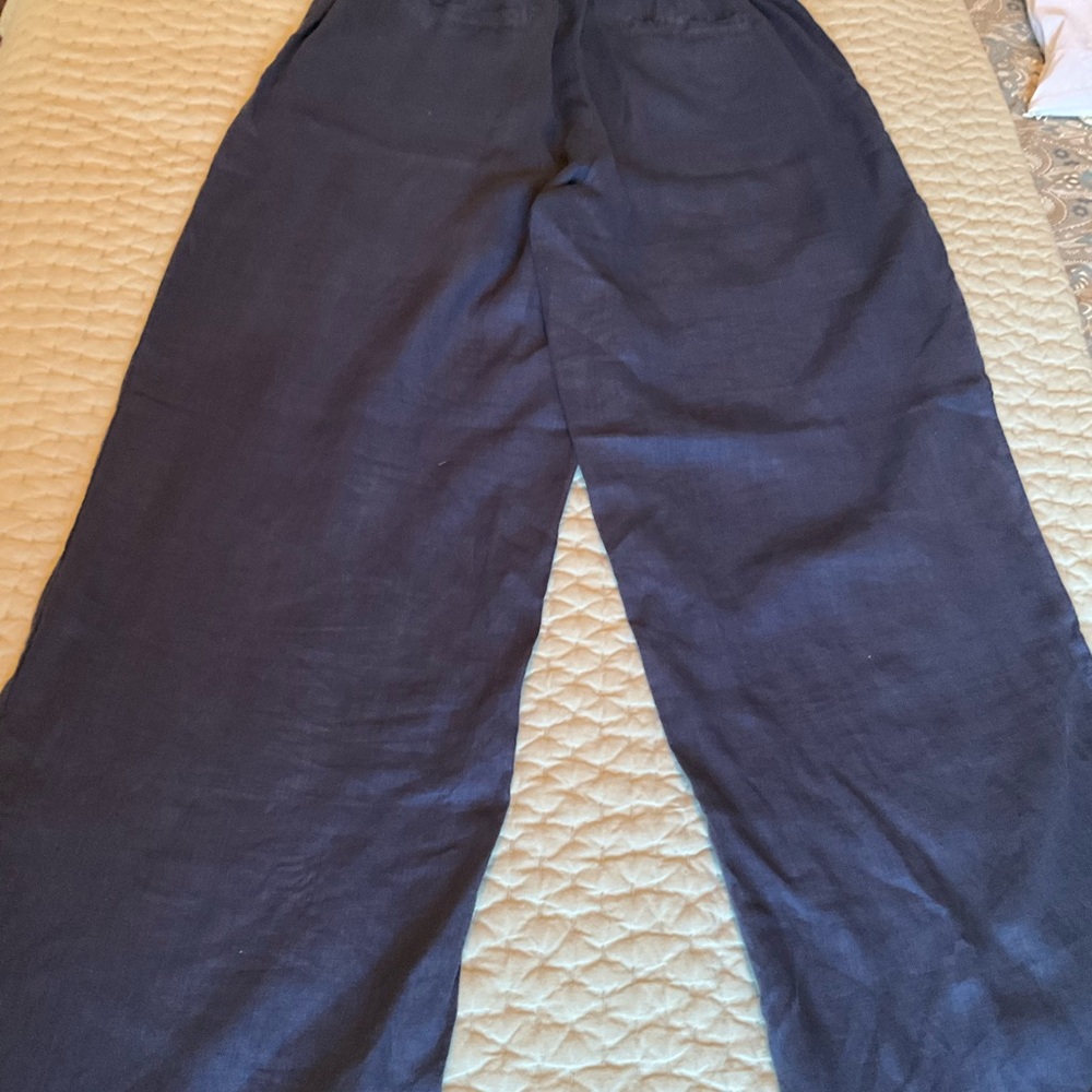 Michael Stars Blue Linen Pants Large - Picture 2 of 8